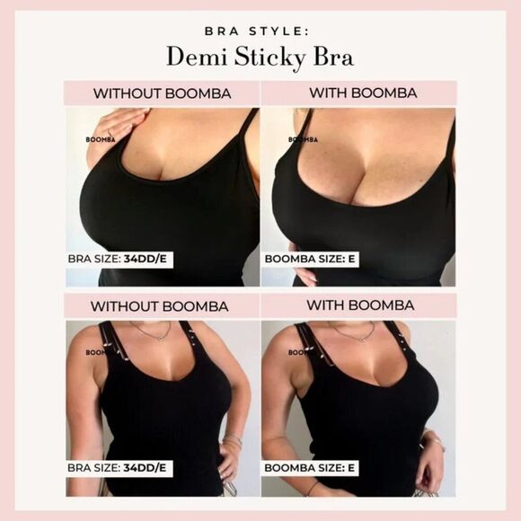 BOOMBA Demi Sticky Bra Sand size F 42B 40C 38D 36DD 34DDD 32G 30H 28I 44A - Picture 4 of 11